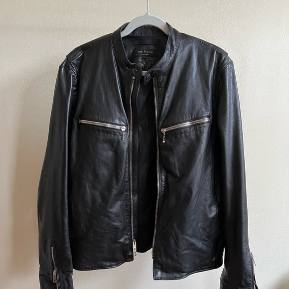 Rag & Bone Leather Jacket (Duke Model). Size large. Great condition. - Picture 4 of 8